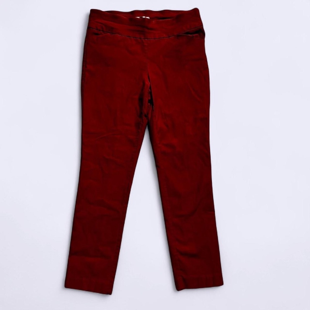 Jones Studio rust red/brown stretch ankle pants - M